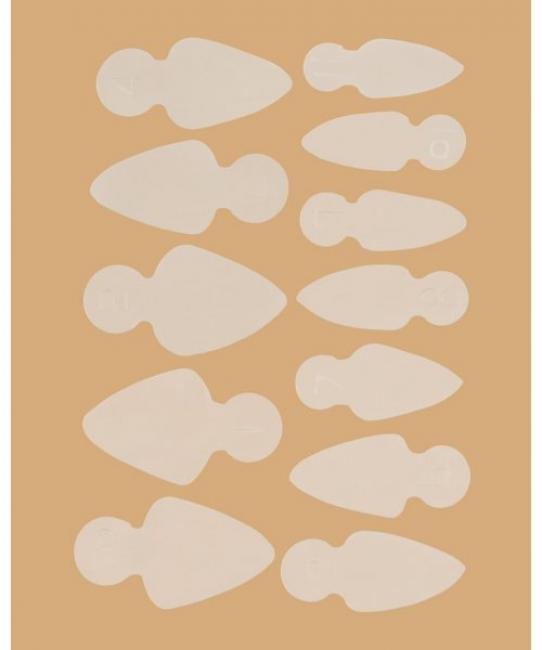 Mold Short Stiletto - Sabloane pentru manichiura frantuzeasca pe forme superioare (12 buc/set)
